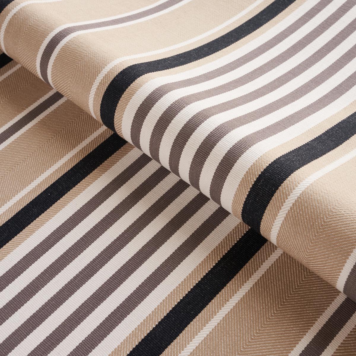 Schumacher Minzer Cotton Stripe Neutral Fabric