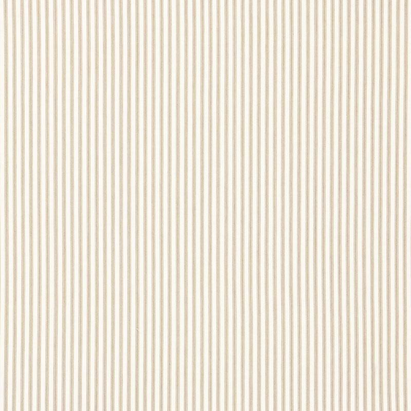 Schumacher Wellfleet Ticking Stripe Pebble Fabric