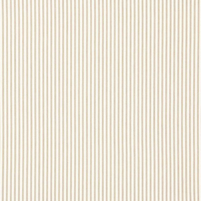 Schumacher Wellfleet Ticking Stripe Pebble Fabric