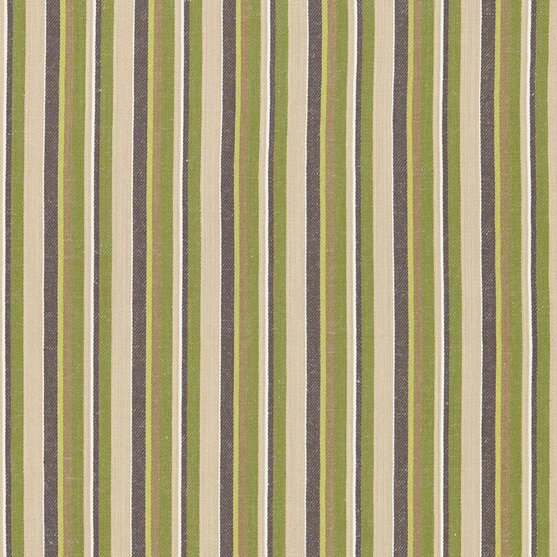 Schumacher Kiawah Stripe Vert Fabric