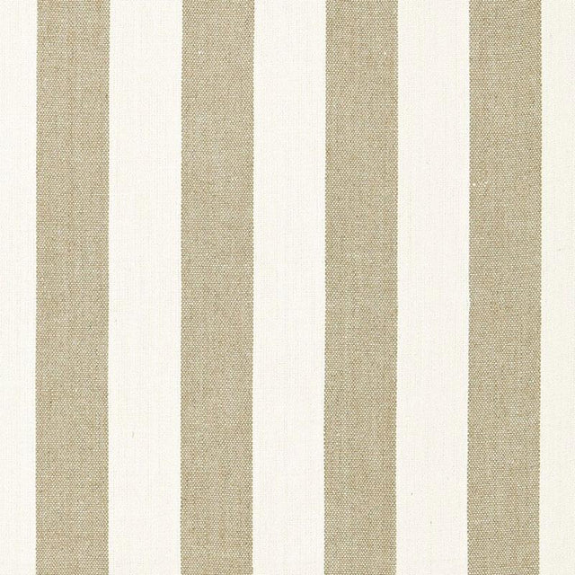 Schumacher Augustin Linen Stripe Linen / Ivory Fabric