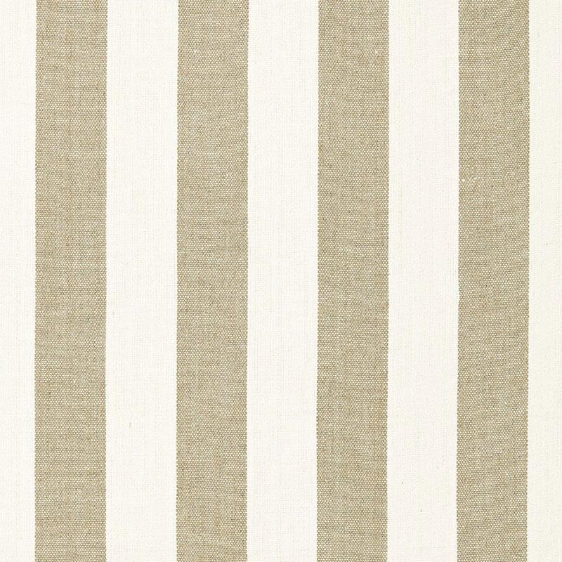 Schumacher Augustin Linen Stripe Linen / Ivory Fabric