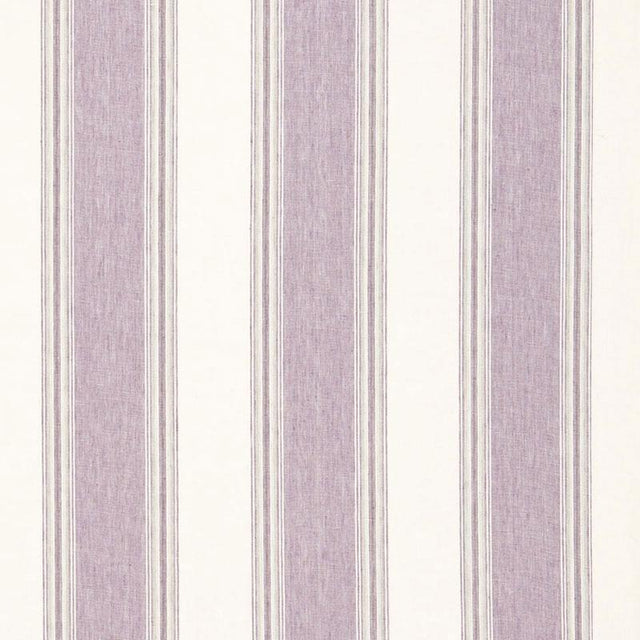 Schumacher Savannah Linen Stripe Lavender Fabric