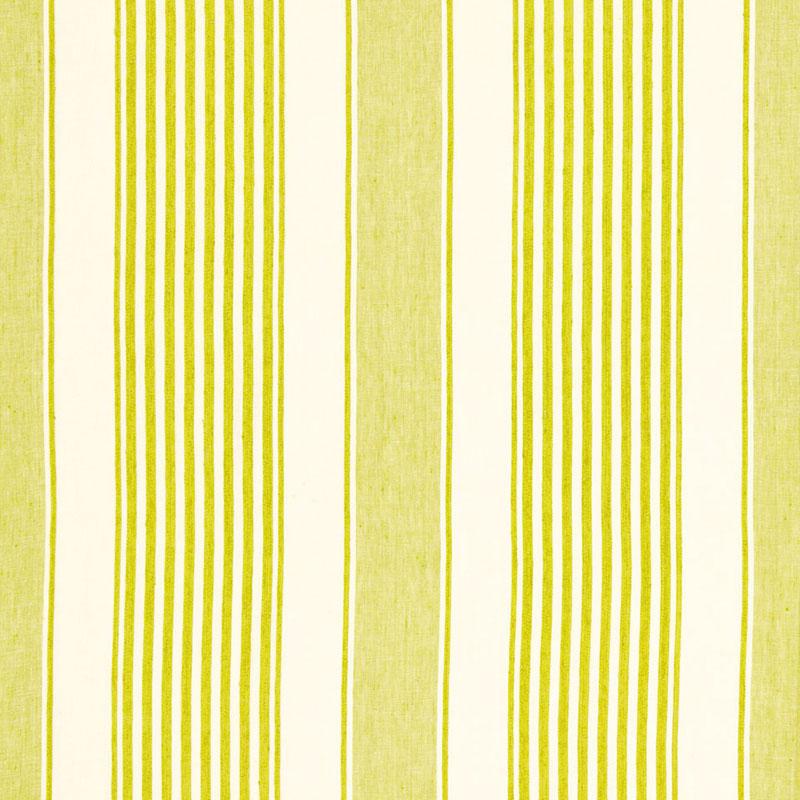 Schumacher Summerville Linen Stripe Limeade Fabric