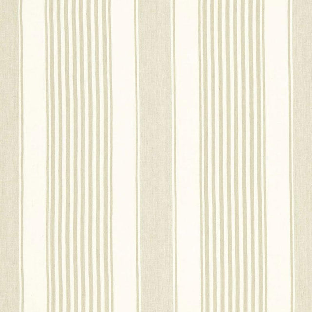 Schumacher Summerville Linen Stripe Dune Fabric