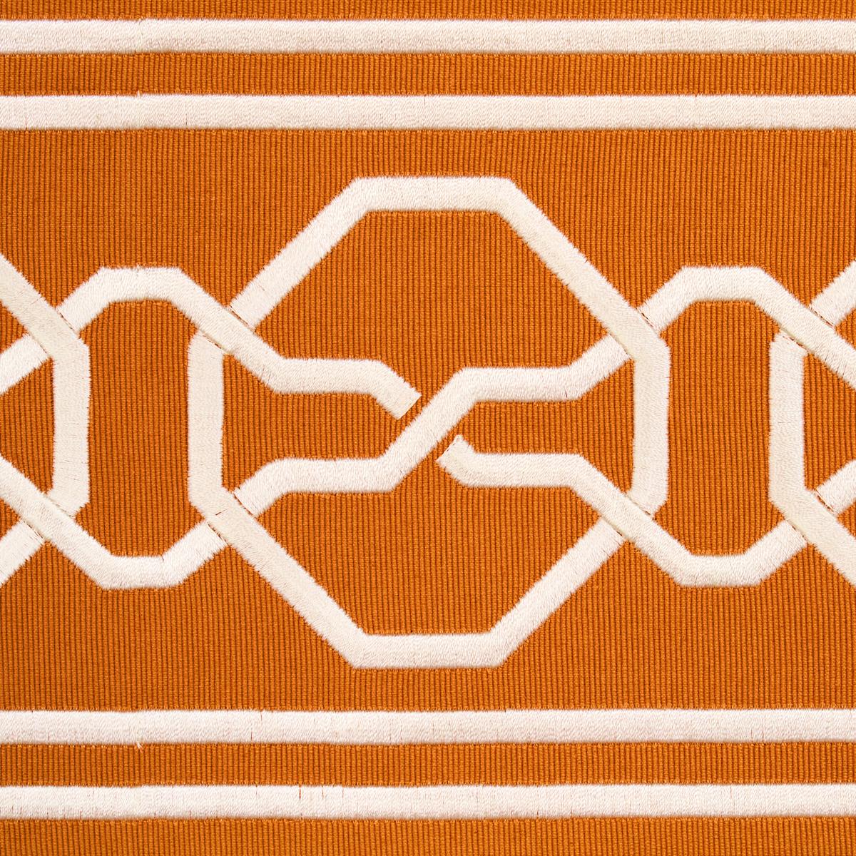 Schumacher Malmaison Tape Tangerine Trim