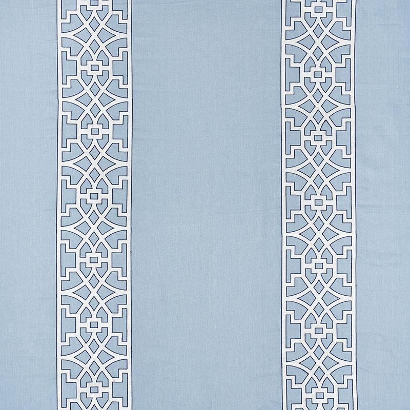 Schumacher Don'T Fret Sky Fabric