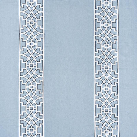 Schumacher Don'T Fret Sky Fabric