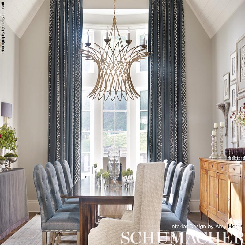 Schumacher Don'T Fret Sky Fabric