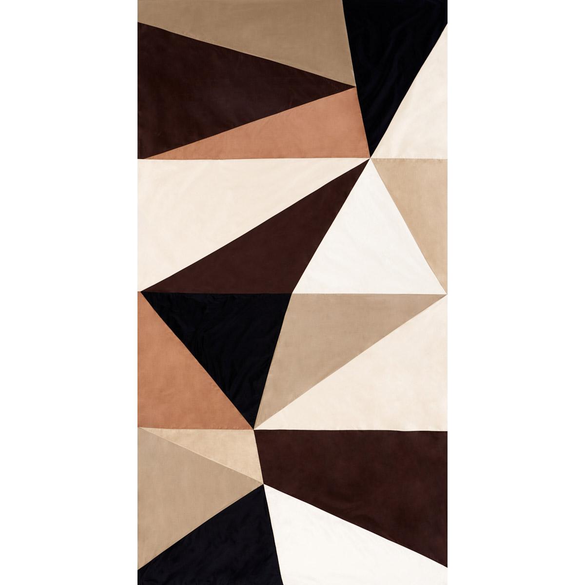 Schumacher Cubist Silk Panel Java Fabric