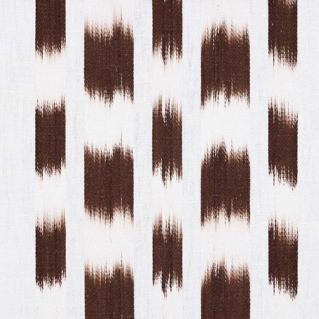 Schumacher Izmir Ikat Stripe Cocoa Fabric