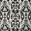 Schumacher Kiva Embroidered Ikat Raven Fabric