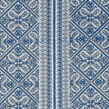 Schumacher Toledo Embroidery Navy Fabric