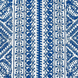 Schumacher Toledo Embroidery Navy Fabric