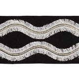 Schumacher Ogee Embroidered Tape Black Trim