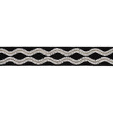 Schumacher Ogee Embroidered Tape Black Trim