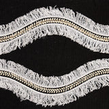 Schumacher Ogee Embroidered Tape Black Trim