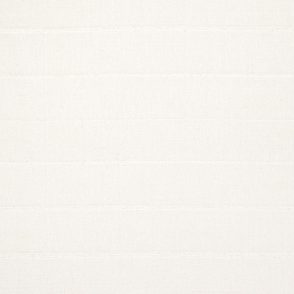 Schumacher Cambaya Handwoven Stripe White Fabric