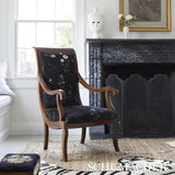 Schumacher Primavera Velvet Black Fabric