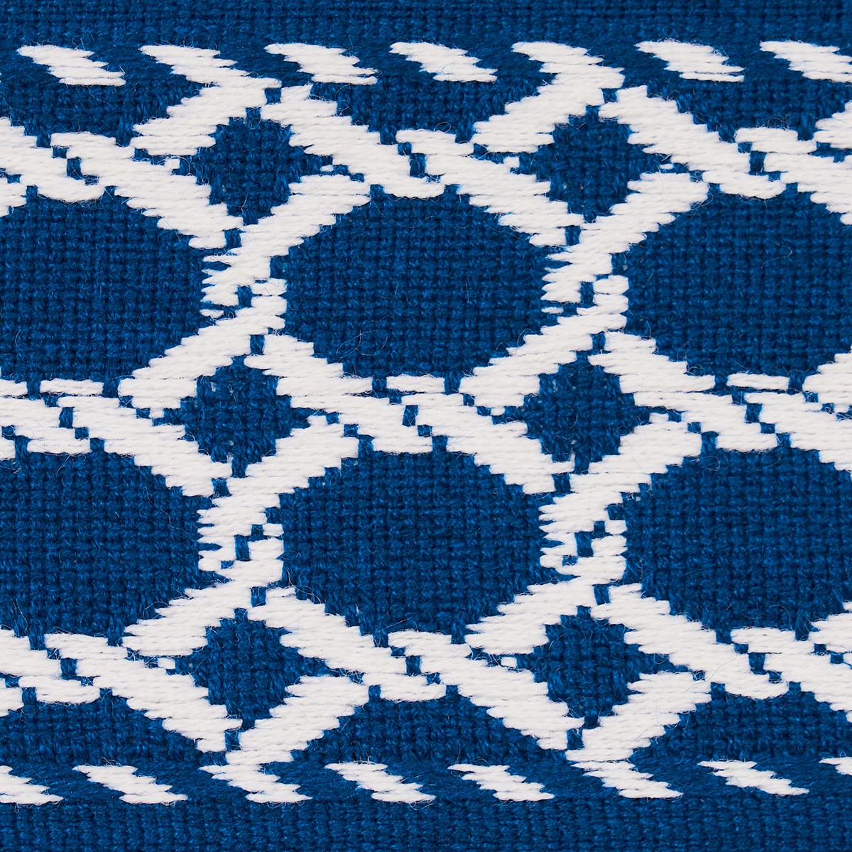Schumacher Navy Lattice Indoor/Outdoor Tape