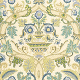 Schumacher Fontenay Vase Porcelain Blue Fabric