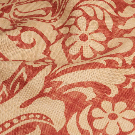 Schumacher Valencay Damask Terracotta Fabric