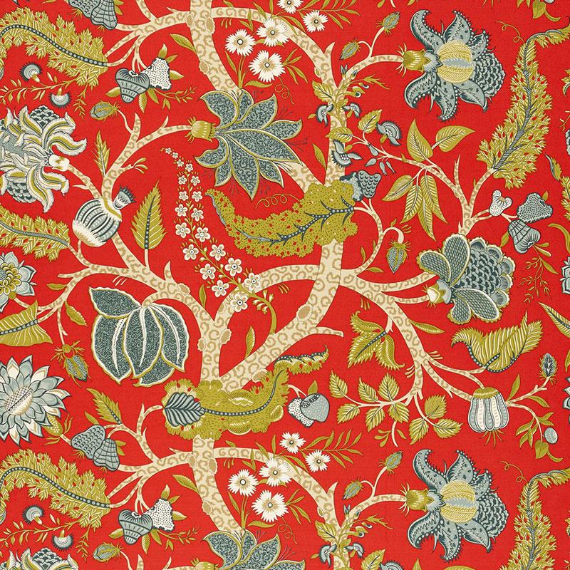 Schumacher Jaipur Tree Poppy Fabric