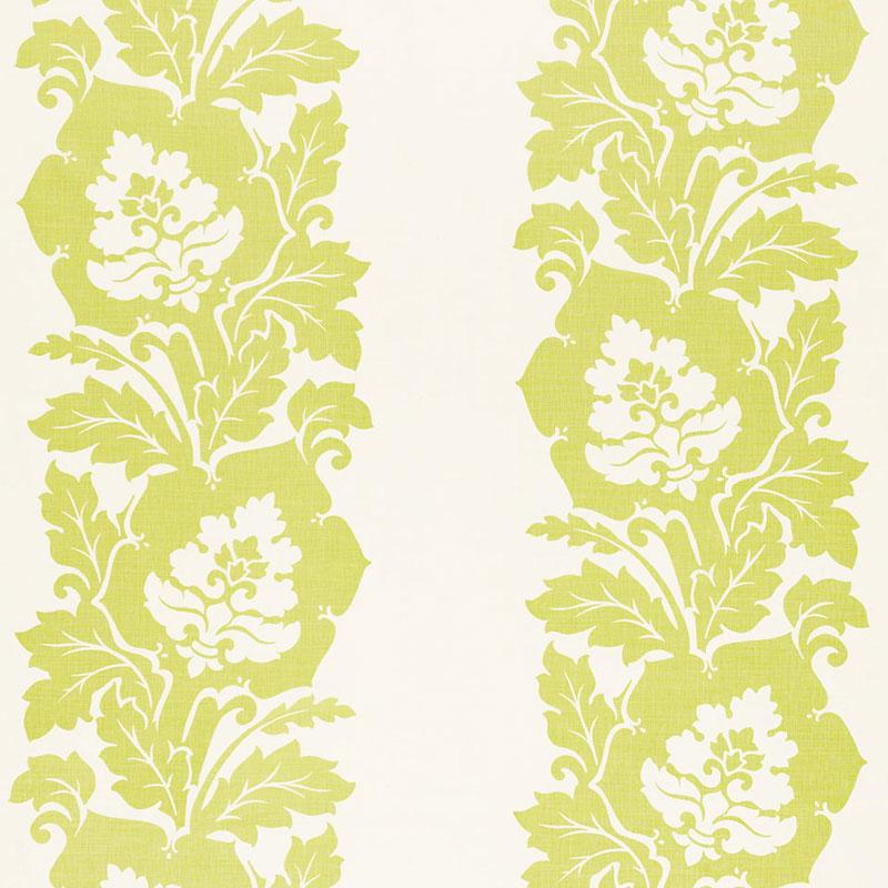 Schumacher Margate Damask Print Apple Fabric