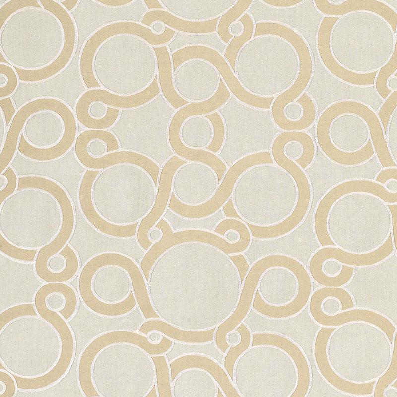 Schumacher Conundrum Ice Milk Fabric