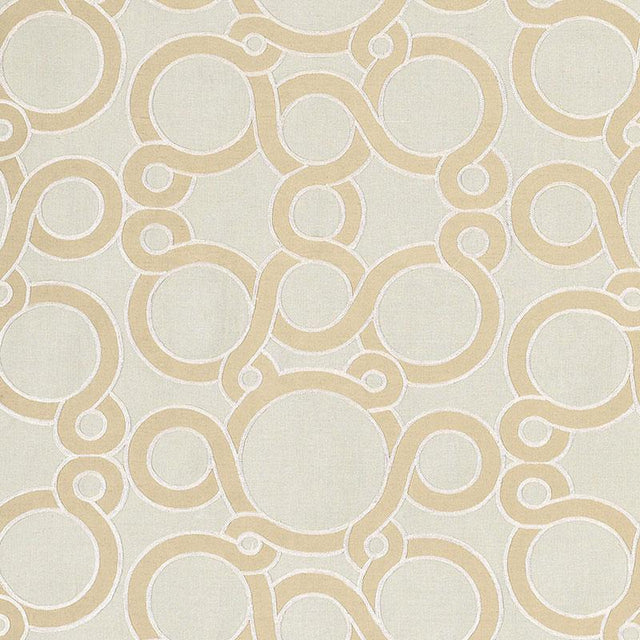 Schumacher Conundrum Ice Milk Fabric