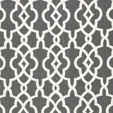 Schumacher Summer Palace Fret Smoke Fabric