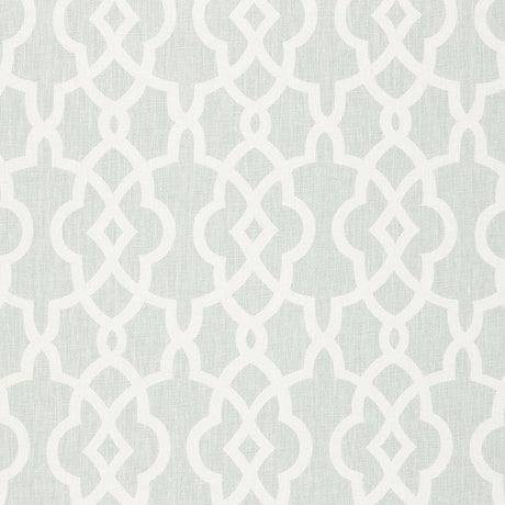Schumacher Summer Palace Fret Mineral Fabric