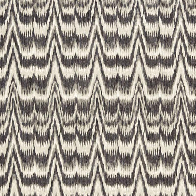 Schumacher Kamalia Ikat Print Smoke Fabric