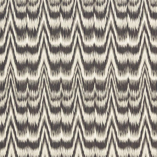 Schumacher Kamalia Ikat Print Smoke Fabric