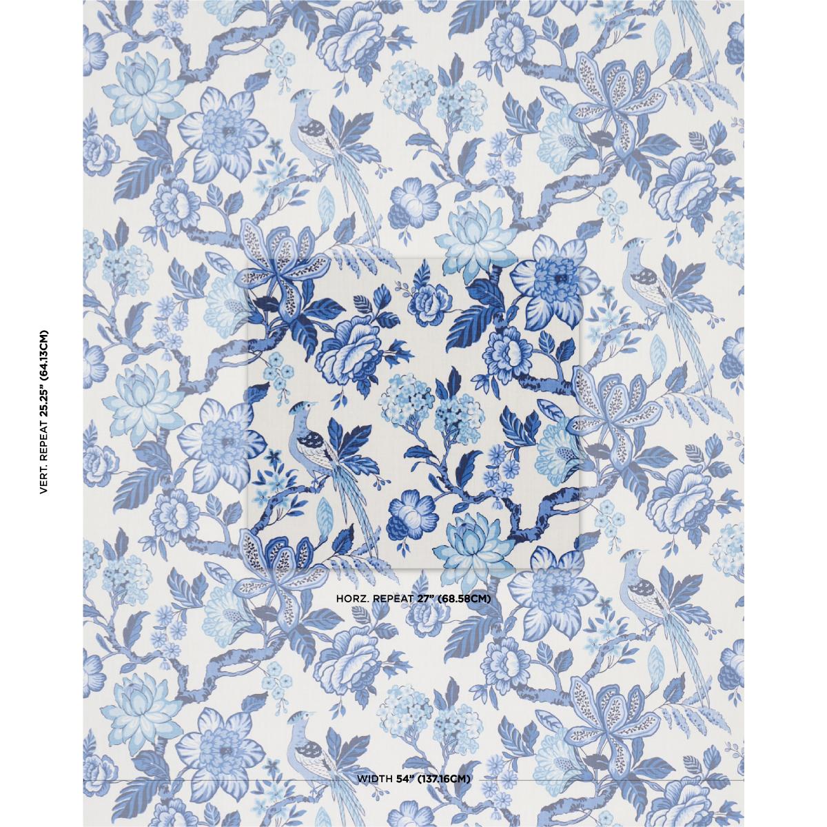 Schumacher Huntington Gardens Bleu Marine Fabric