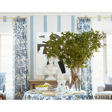 Schumacher Huntington Gardens Bleu Marine Fabric