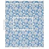 Schumacher Woodland Silhouette Blue Fabric