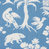 Schumacher Woodland Silhouette Blue Fabric