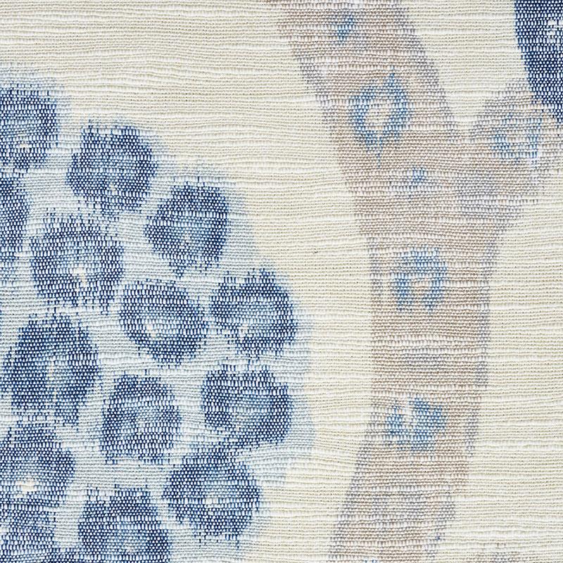 Schumacher Annabel Warp Print Blue Fabric