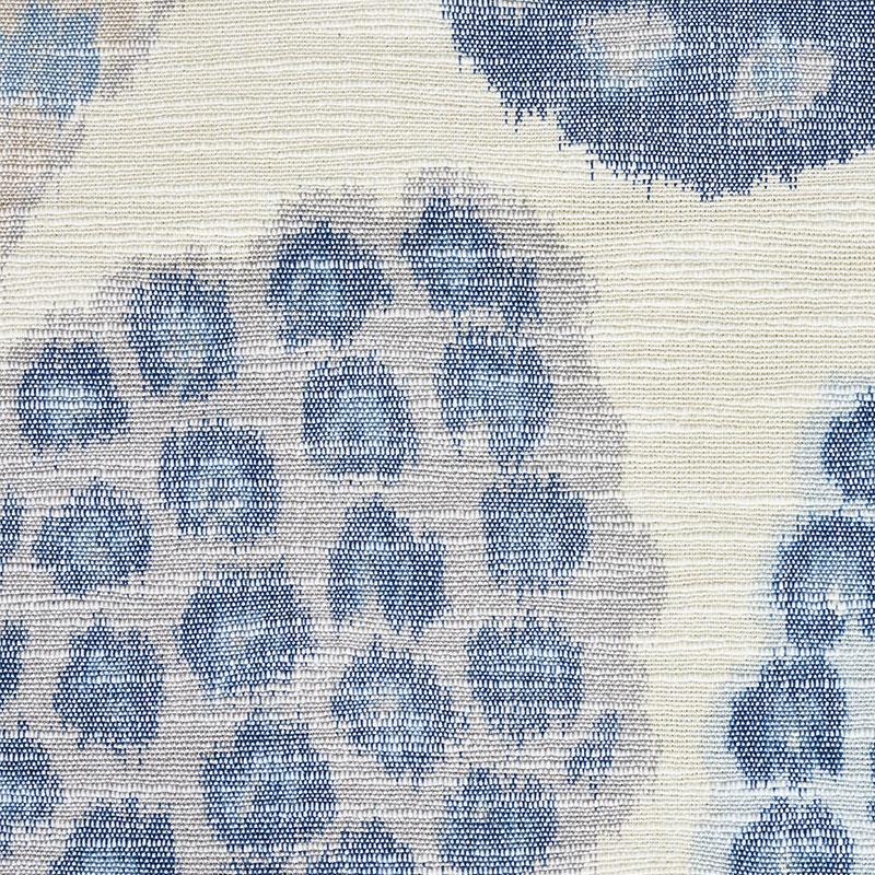 Schumacher Annabel Warp Print Blue Fabric