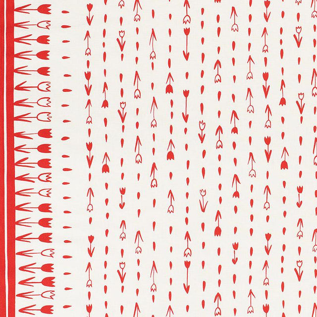Schumacher Tulip Parade Red Fabric