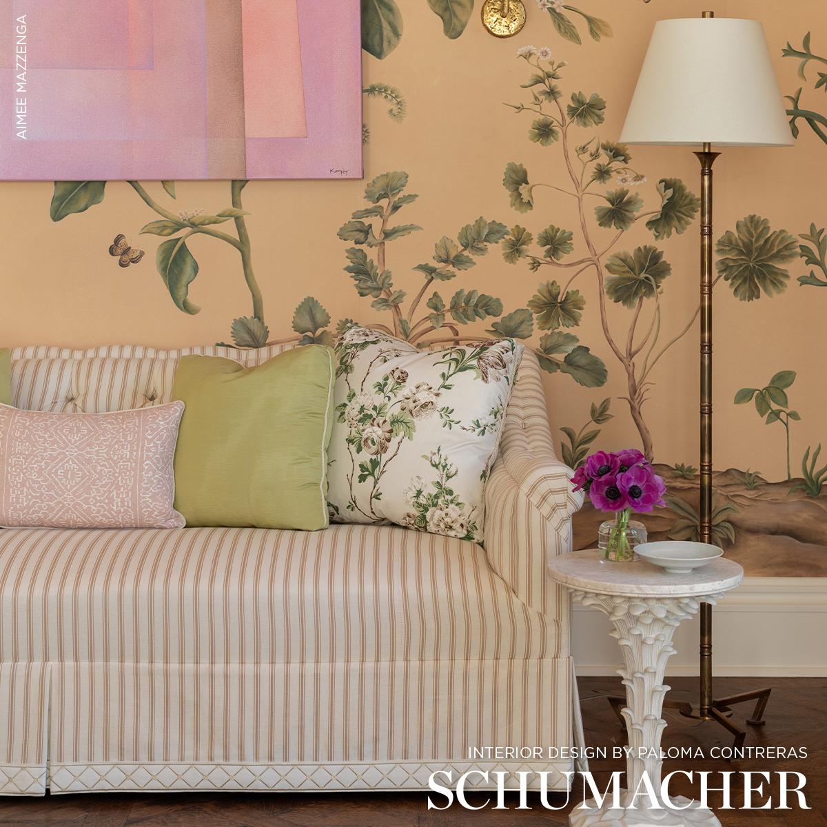Schumacher Betty Chintz Quiet Pink Fabric