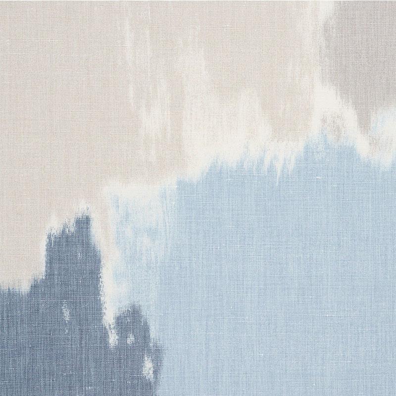 Schumacher Colorblock Ikat Denim Fabric