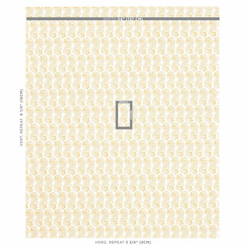 Schumacher Lani Gold Fabric