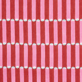 Schumacher Luna Hand Block Print Pink & Red Fabric