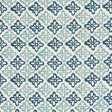 Schumacher Pattee Hand Block Print Blue Fabric