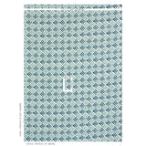 Schumacher Pattee Hand Block Print Blue Fabric