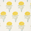 Schumacher Marigold Hand Block Print Yellow Fabric