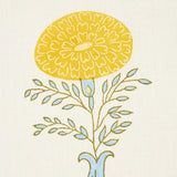 Schumacher Marigold Hand Block Print Yellow Fabric