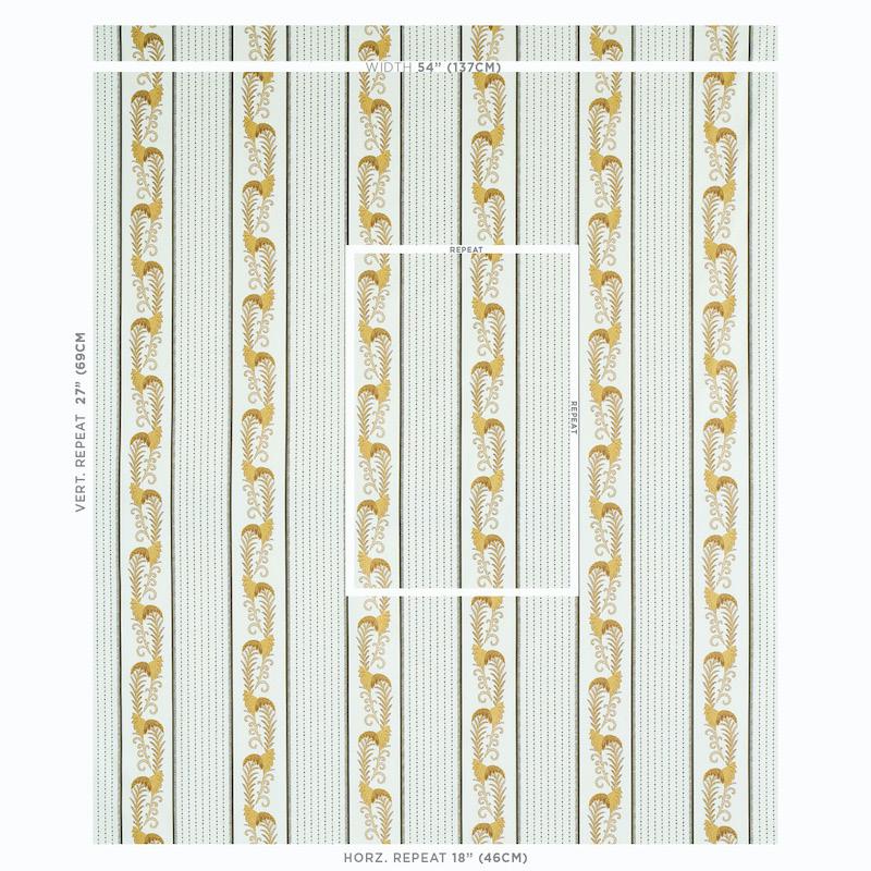 Schumacher Aleksy Stripe Neutral Fabric